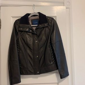 Cole Haan black leather jacket